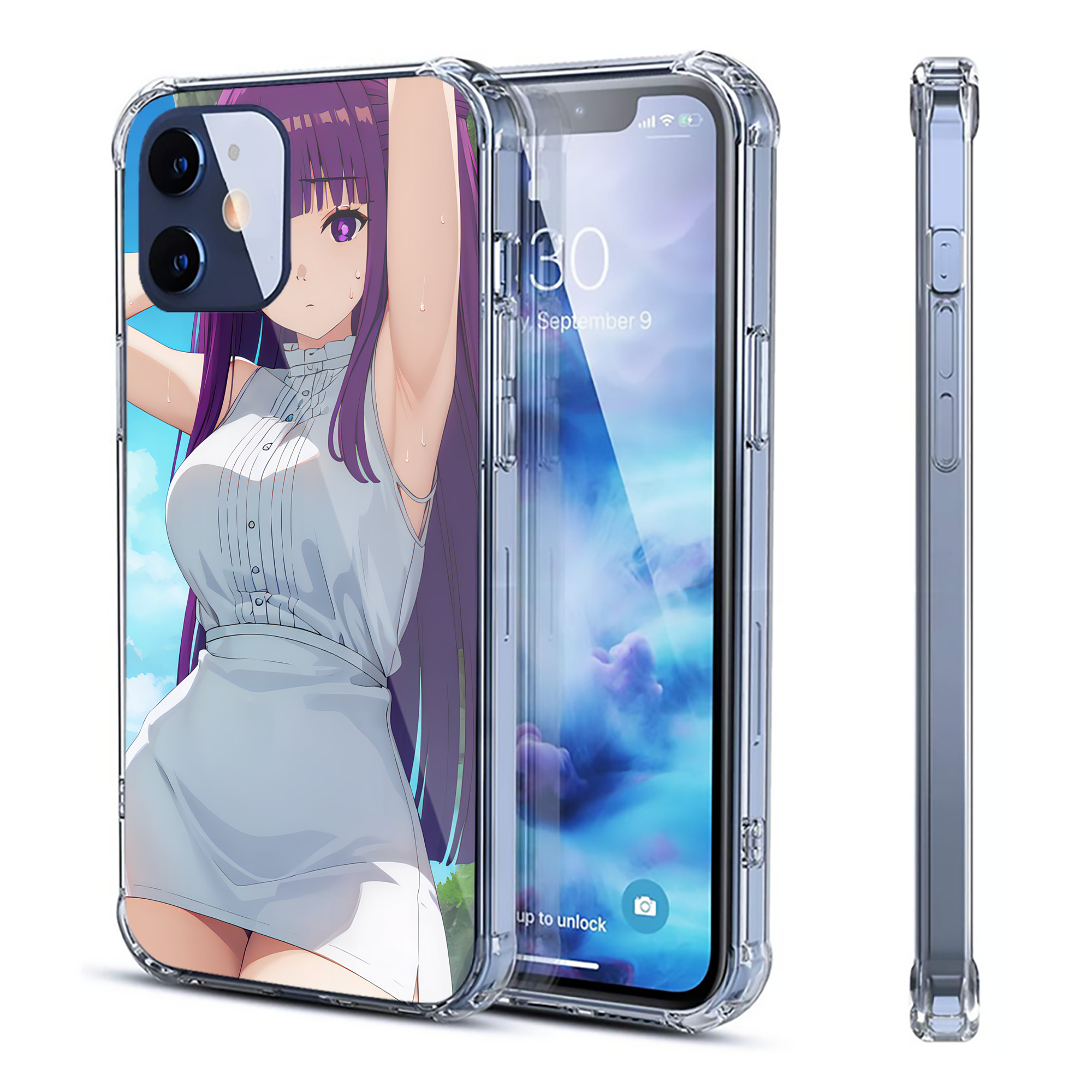 （画像用） 葬送のフリーレン Frieren 【iPhone 12シリーズ対応】透明スマホケース（クリアソフトケース）
